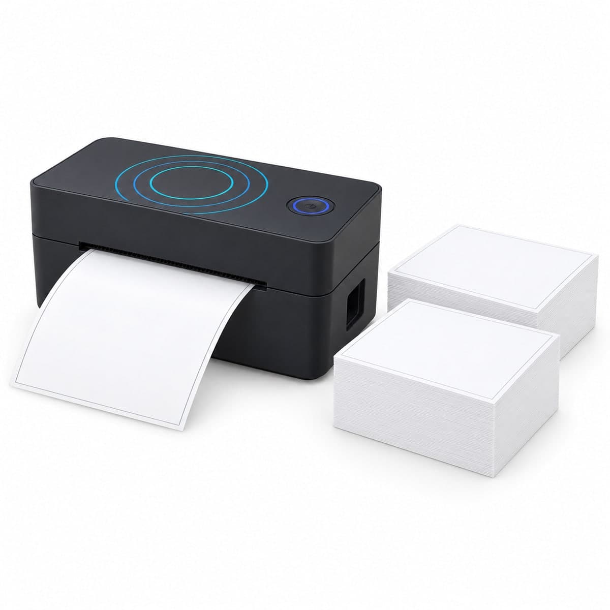 Pack imprimante d'étiquettes Bluetooth 4x6 et deux lots d'étiquettes thermiques 100 × 150 mm